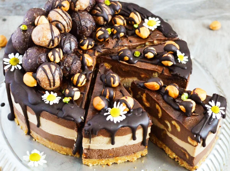 Шоколадно-банановый торт