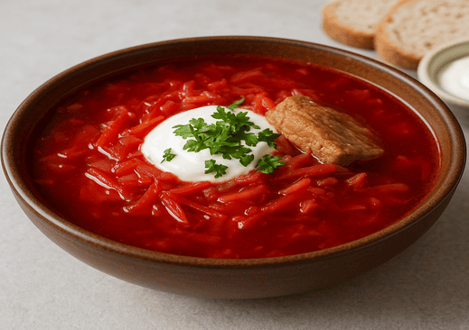 Борщ украинский с говядиной