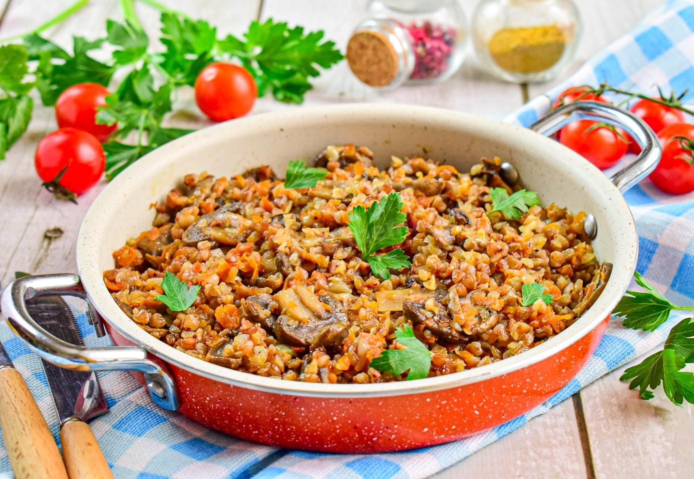 Гречка с грибами